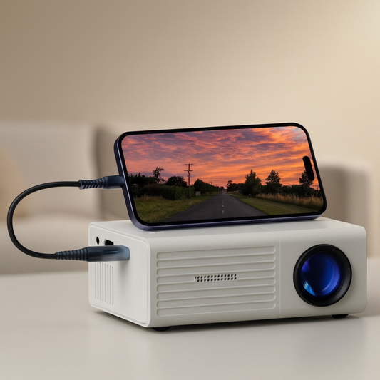 Draagbare Mini HD LED Projector Thuisbioscoop Buiten 3000 Lumen