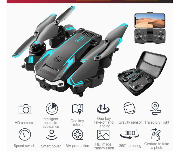 Vouwbare 8K Drone met Dubbele Camera en Obstakeldetectie