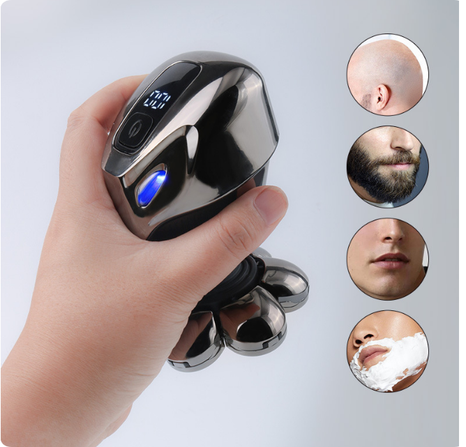 PitbullEdge Razor | Skull Shaver PRO Hoofd- en Gezichtscherper met Ergonomische Palm Grip