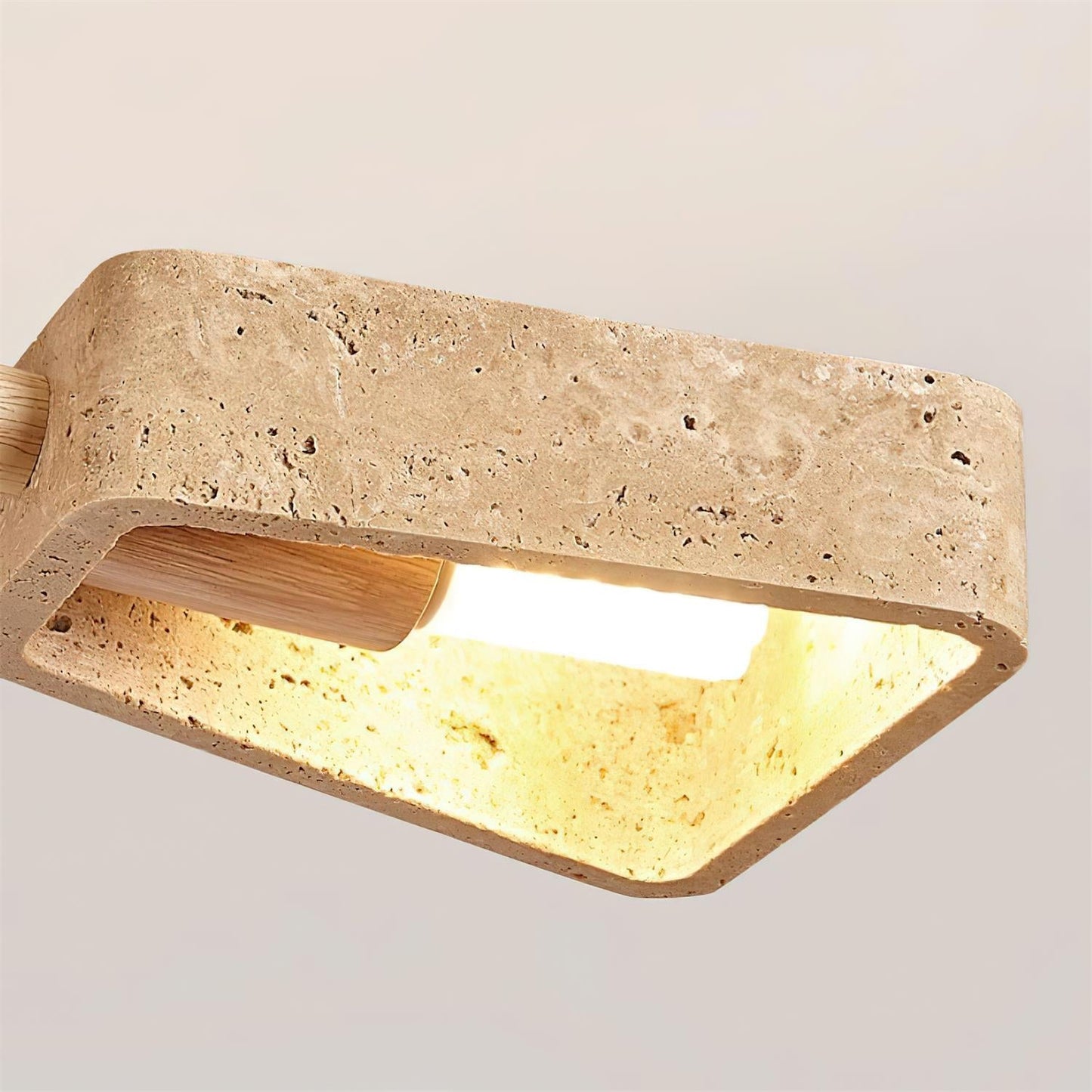 Feyno Plafondlamp van Travertin en Hout