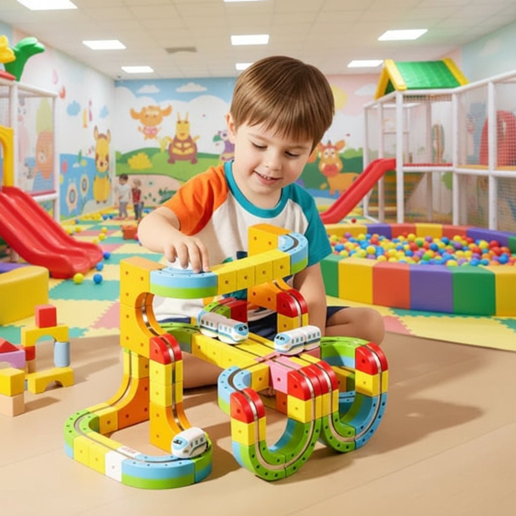 RAILBUILD – 3D-spoorwegset voor kinderen met oplaadbare locomotief