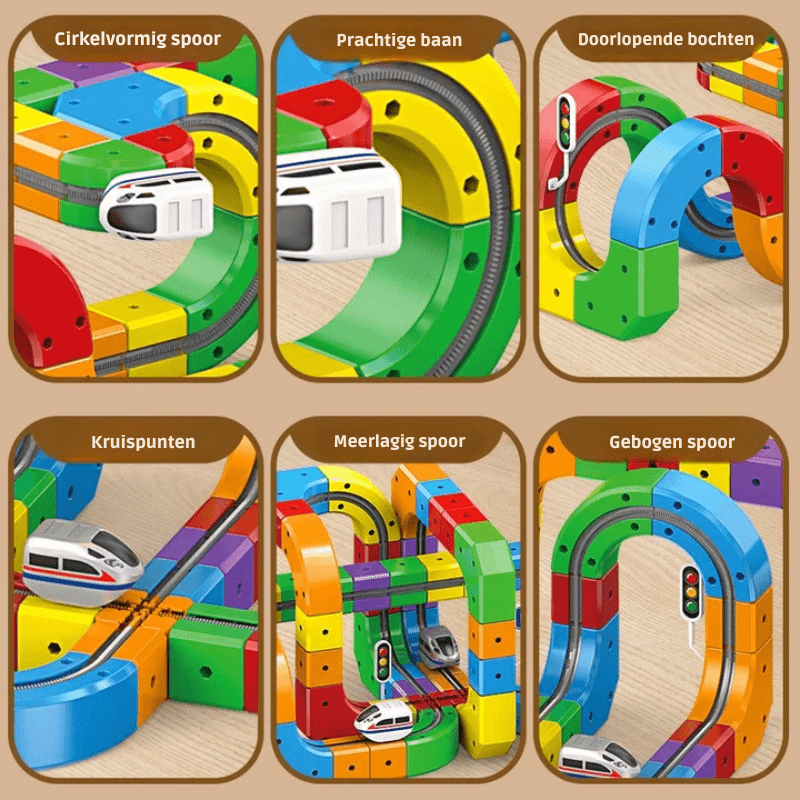 RAILBUILD – 3D-spoorwegset voor kinderen met oplaadbare locomotief