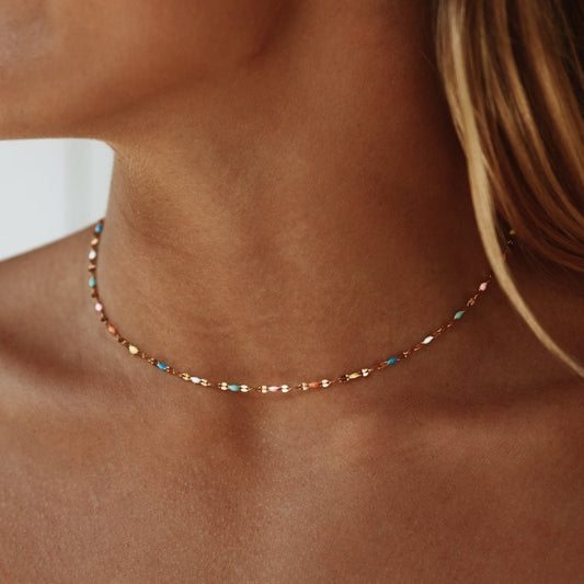 PRISMCHIC – Regenboog Choker Ketting voor de Dagelijkse Gebruik