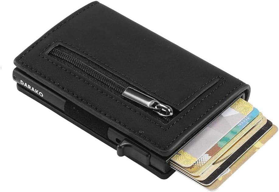 Heren Portemonnee RFID – Slim Wallet met Kaartuitwerp & Muntvak