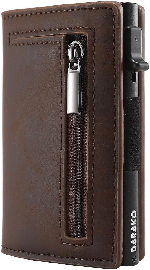 Heren Portemonnee RFID – Slim Wallet met Kaartuitwerp & Muntvak