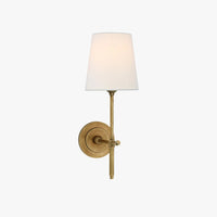 Theodore Wandlamp Messing Stof