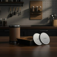 DIASHARP – Rollende Messcherfset met Diamantslijper en Houten Platform