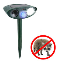 Wasbeer Buiten Ultrasonische Afschrikkingsapparaat - Zonne-energie Ultrasonische Dieren- en Ongediertebestrijding - Verwijder wasberen binnen 48 uur