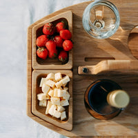 Dionara - Opvouwbare Houten Picknicktafel met Wijnhouder