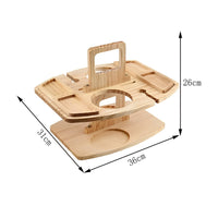 Dionara - Opvouwbare Houten Picknicktafel met Wijnhouder