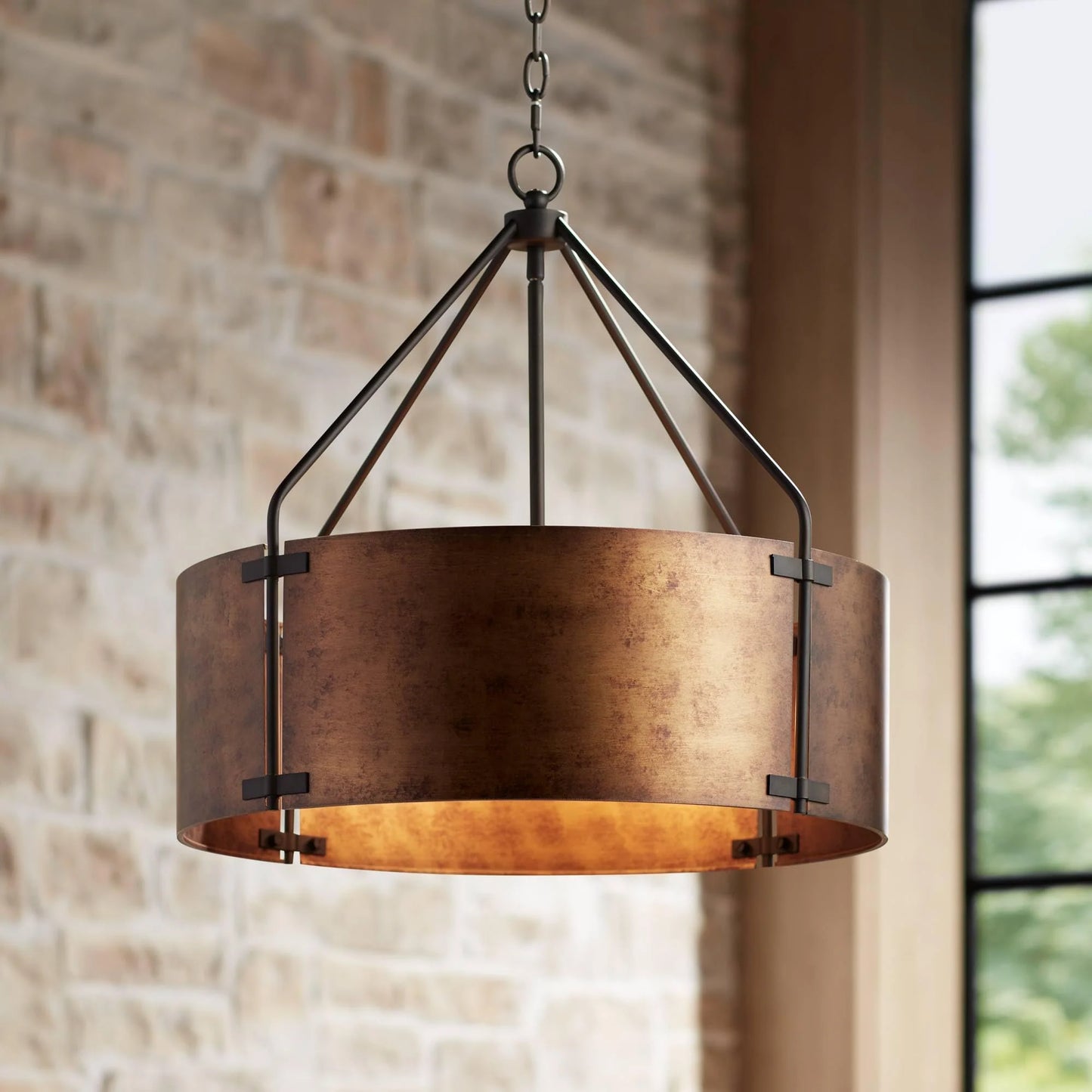 Ethan Retro Industrieel Bronzen Drum Hanglamp