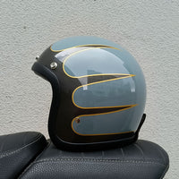 RetroRider | Stijlvolle Lage Profiel Motorhelm met DOT en ECE Goedkeuring