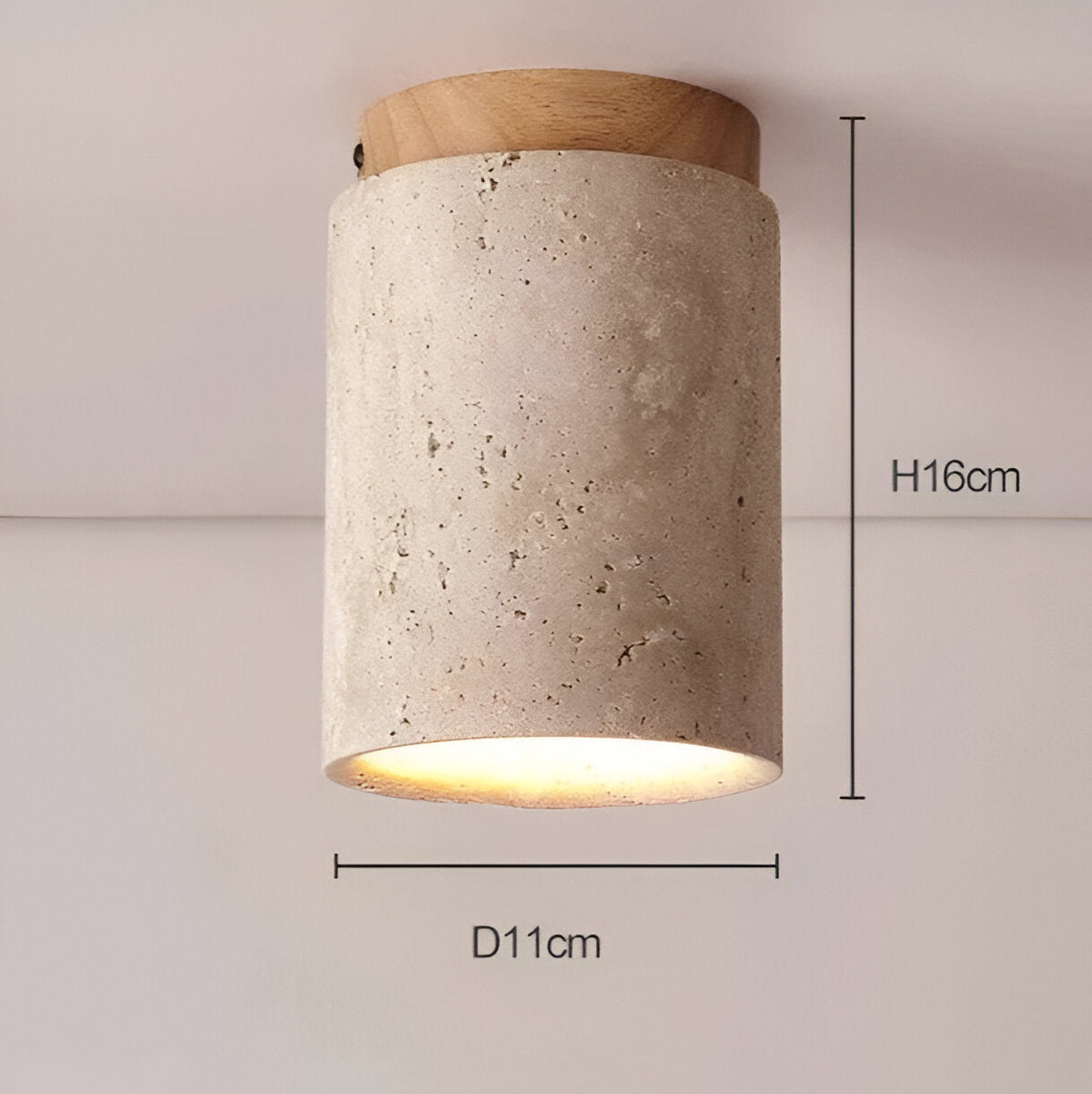 Orin Retro Travertine Flush Mount Plafondlamp