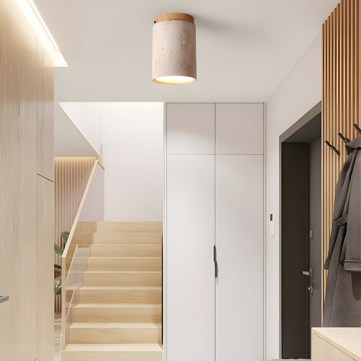 Orin Retro Travertine Flush Mount Plafondlamp