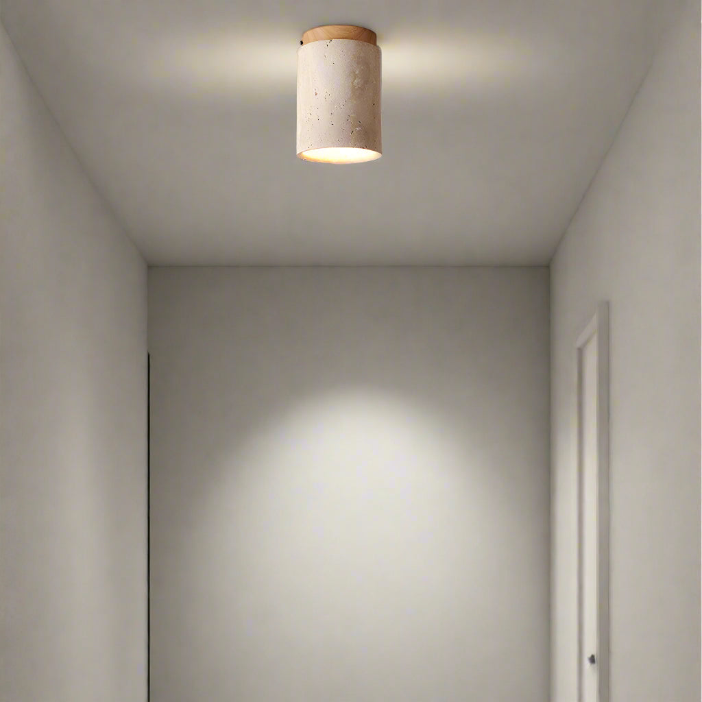 Orin Retro Travertine Flush Mount Plafondlamp