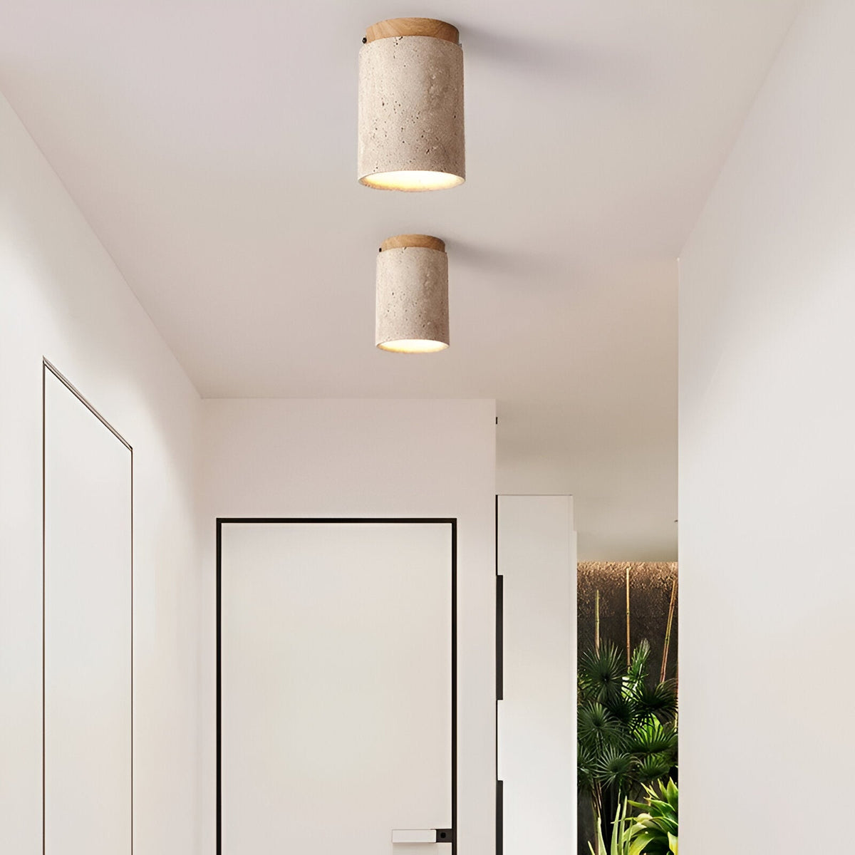 Orin Retro Travertine Flush Mount Plafondlamp
