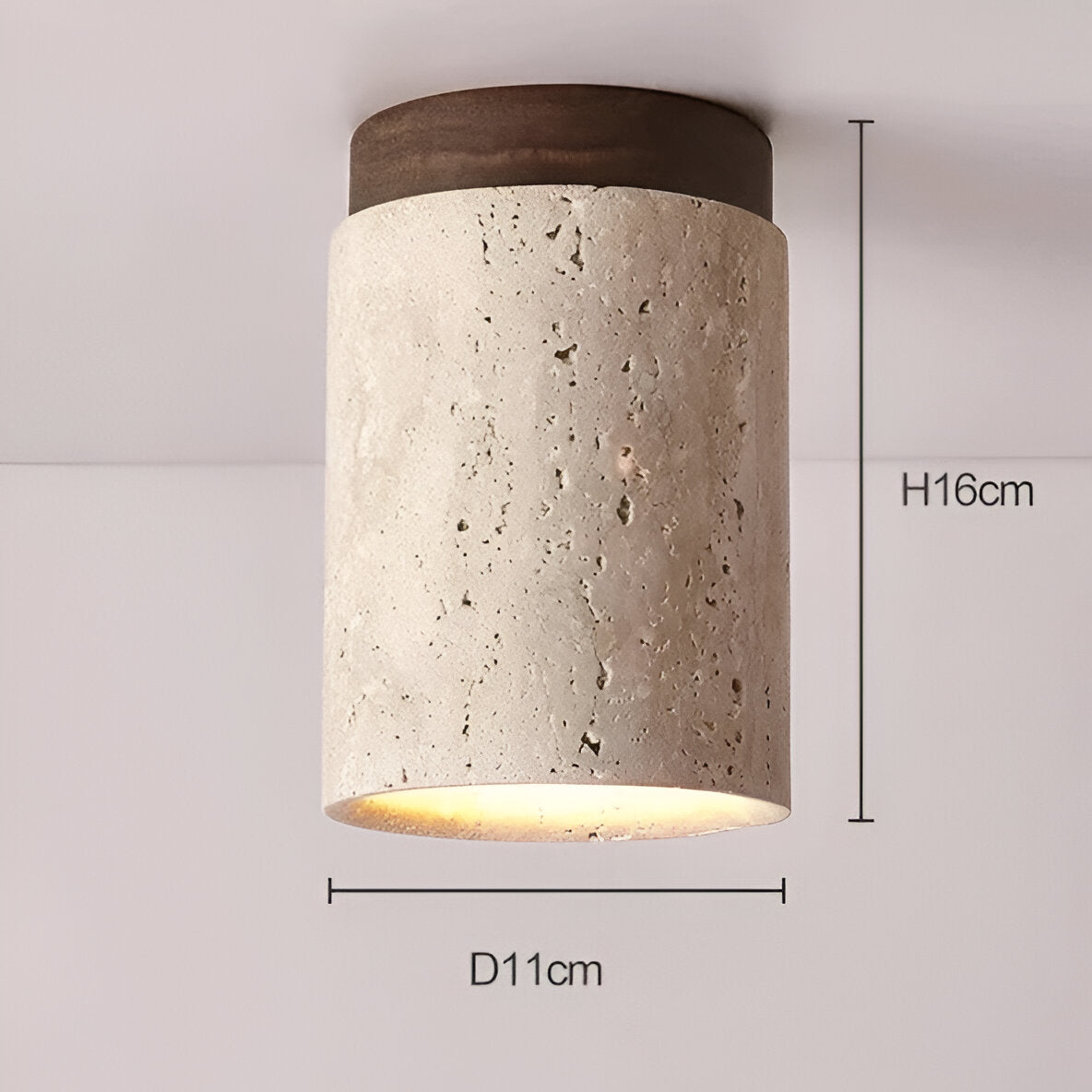 Orin Retro Travertine Flush Mount Plafondlamp
