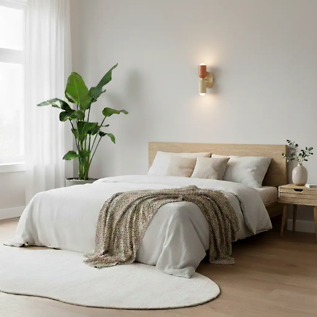 Retro wandlamp in heldere kleuren