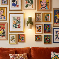 Retro wandlamp in heldere kleuren