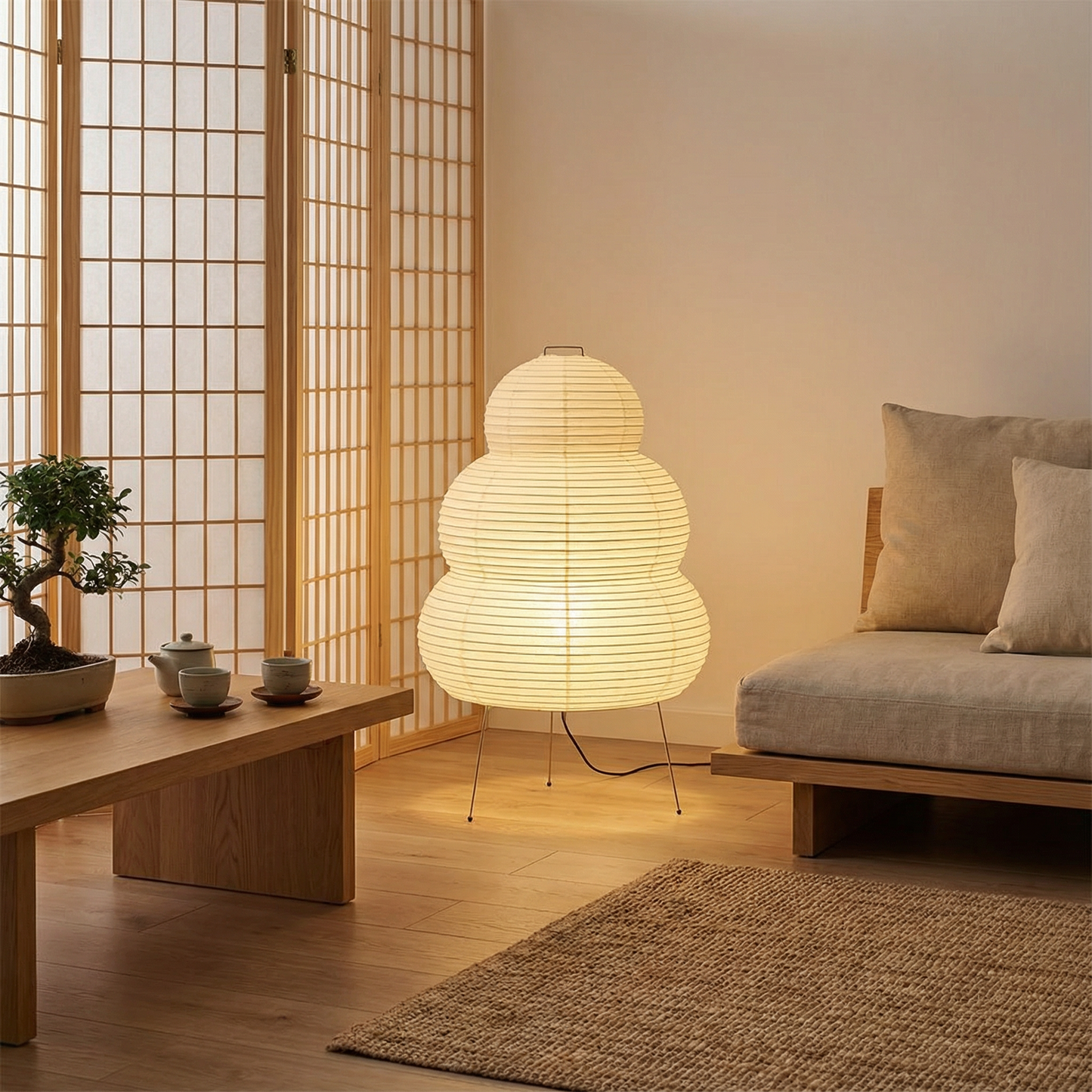 Rijstpapier Vloerlamp