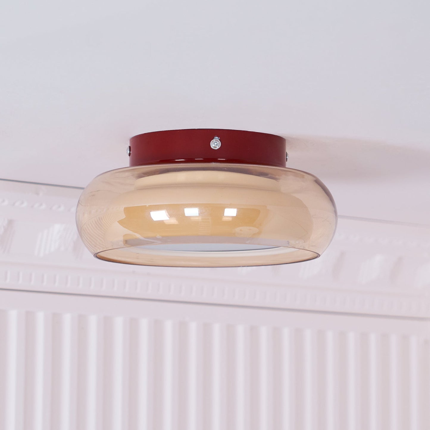 Retro Glazen Plafondlamp Vintage Interieur Lamp