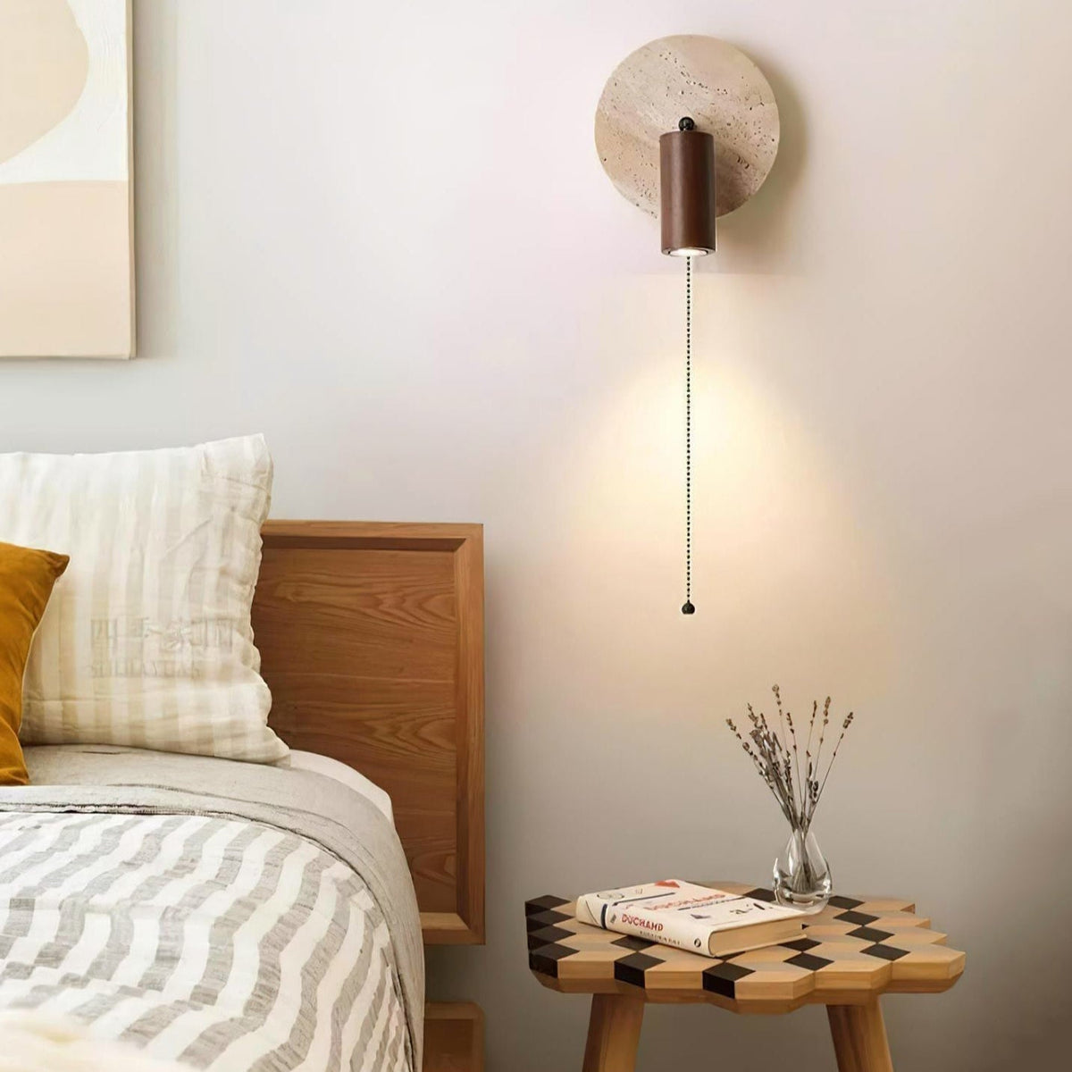 Travertine Moderne Rotatable Bedlamp Wandlamp