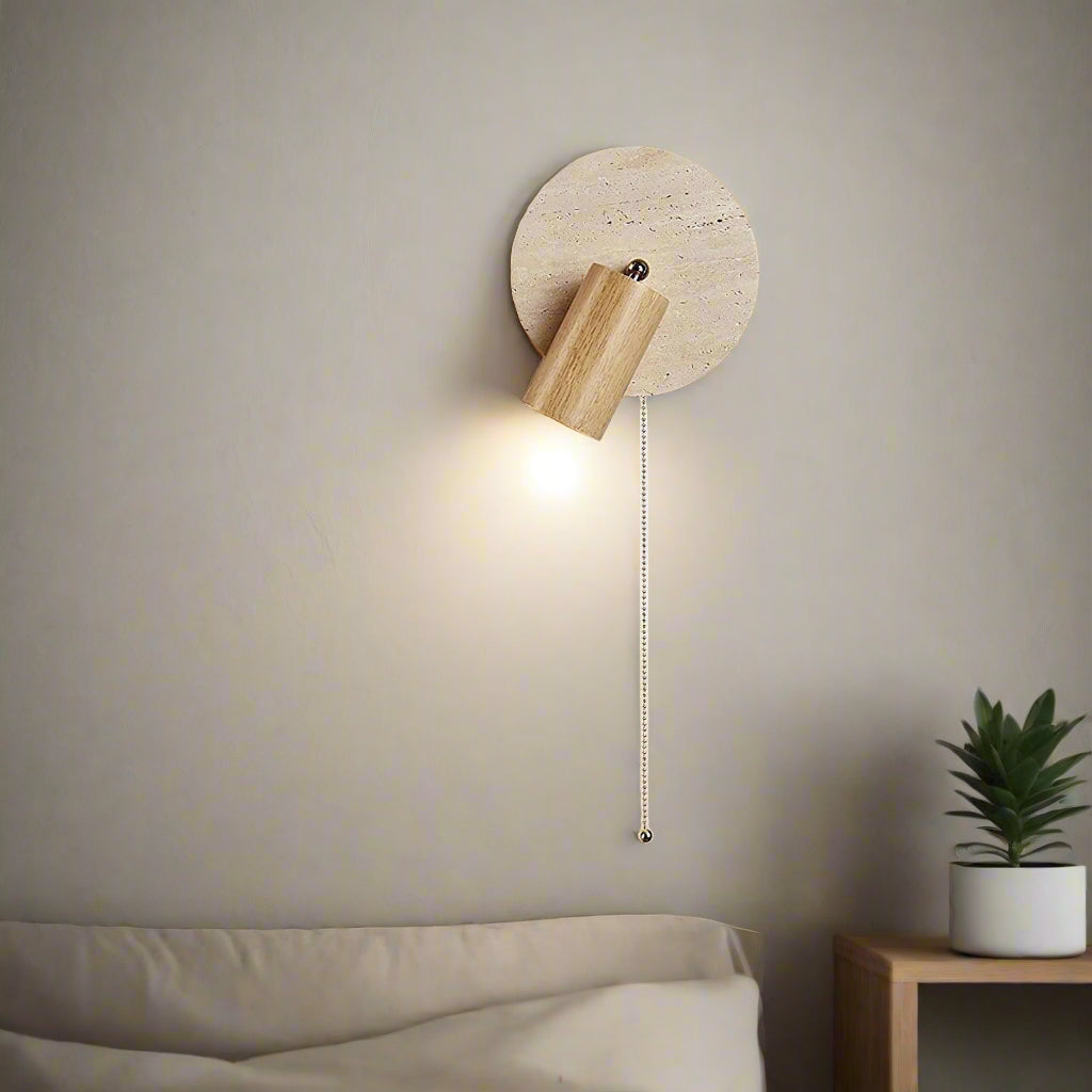 Travertine Moderne Rotatable Bedlamp Wandlamp