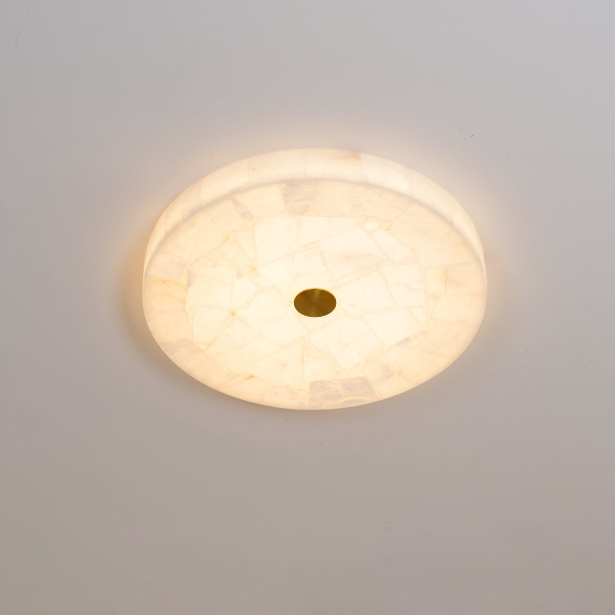 Delya Ronde Alabaster Plafondlamp