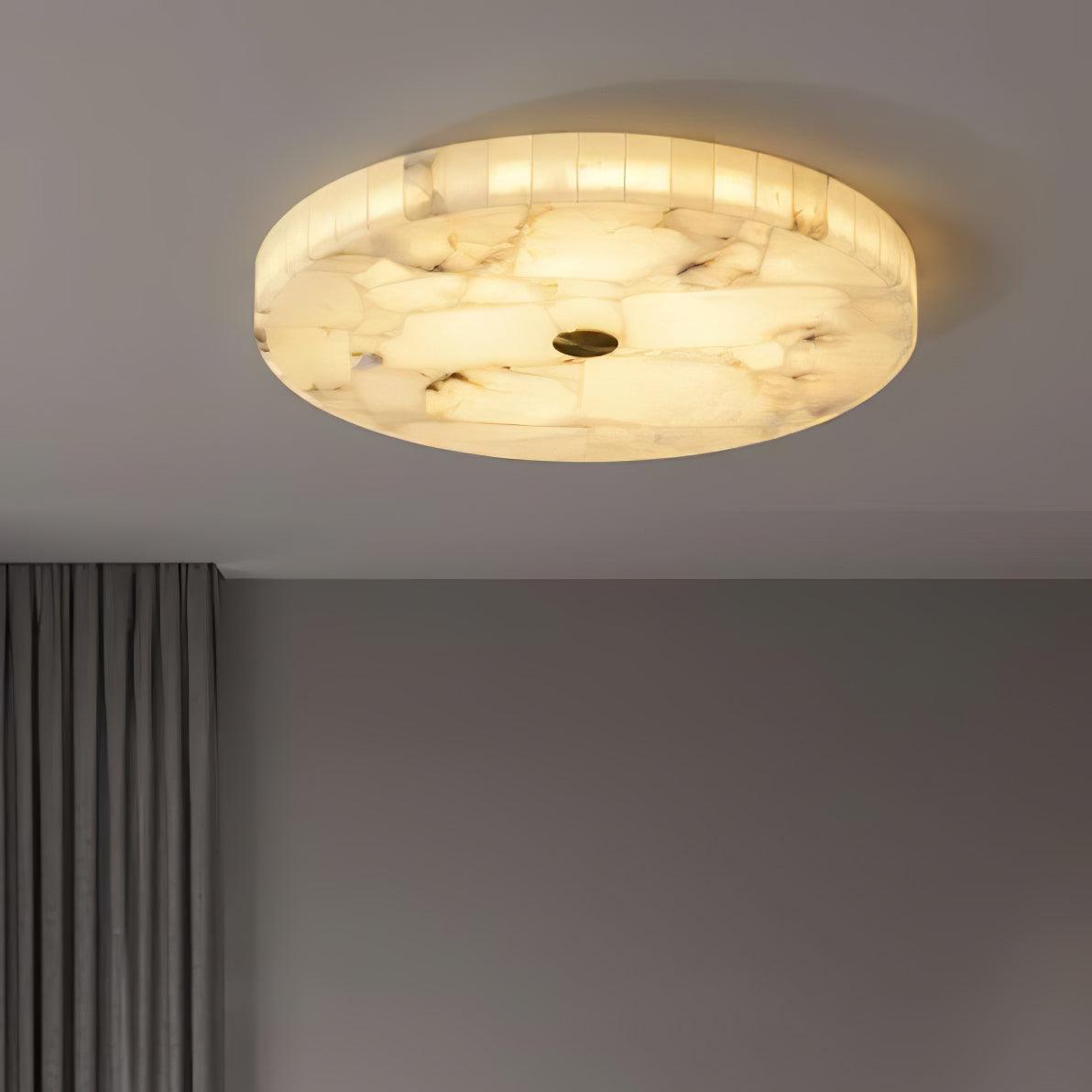 Delya Ronde Alabaster Plafondlamp