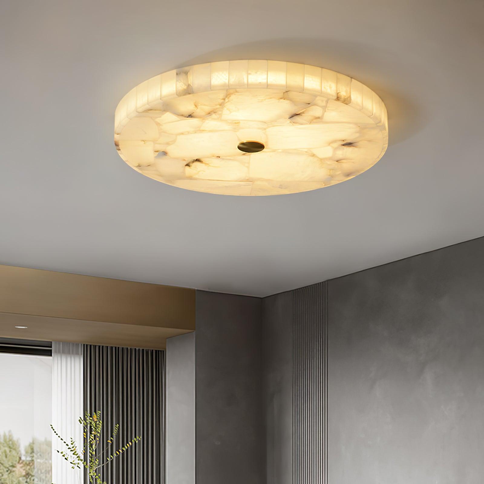 Delya Plafondlamp Alabaster LED Rond
