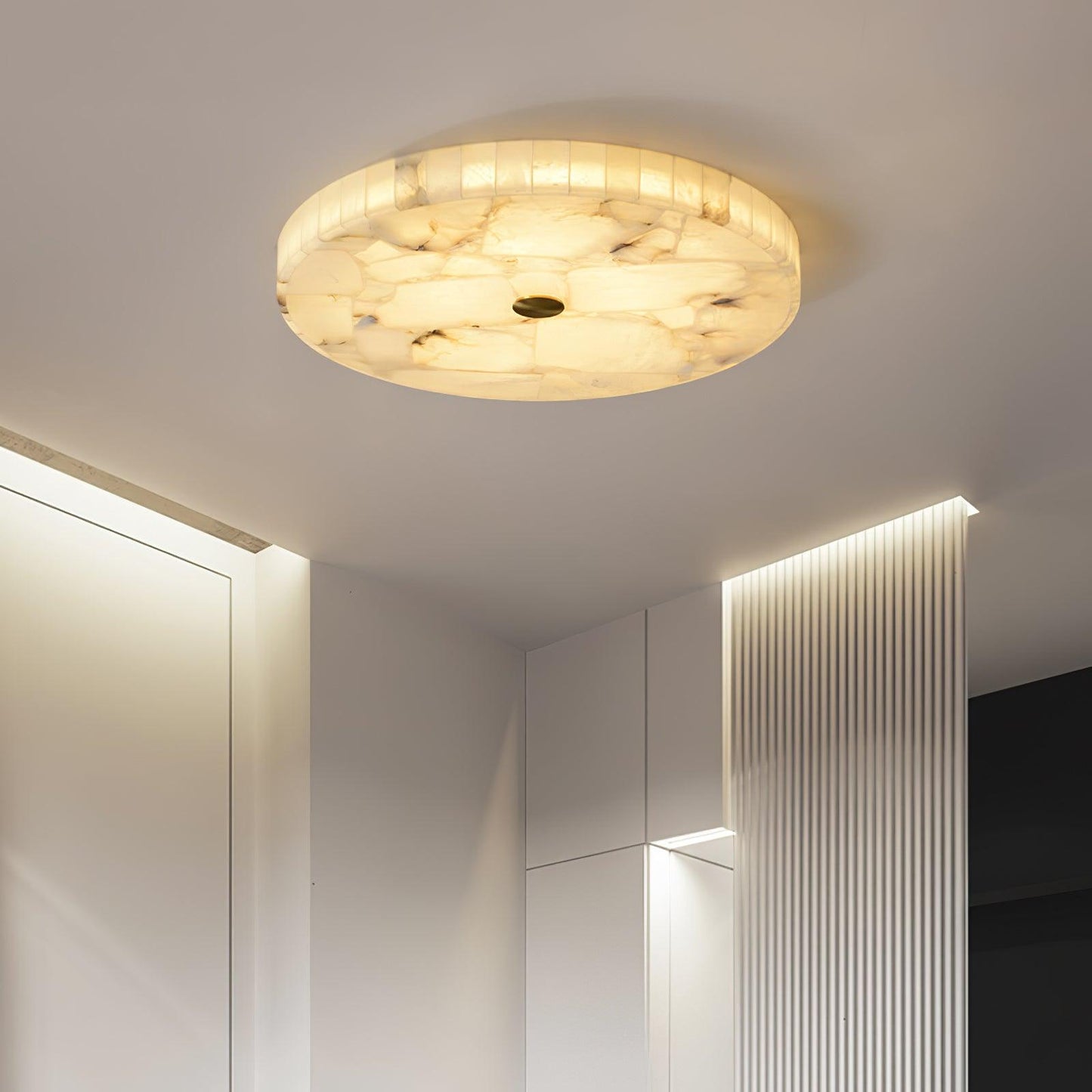Delya Plafondlamp Alabaster LED Rond