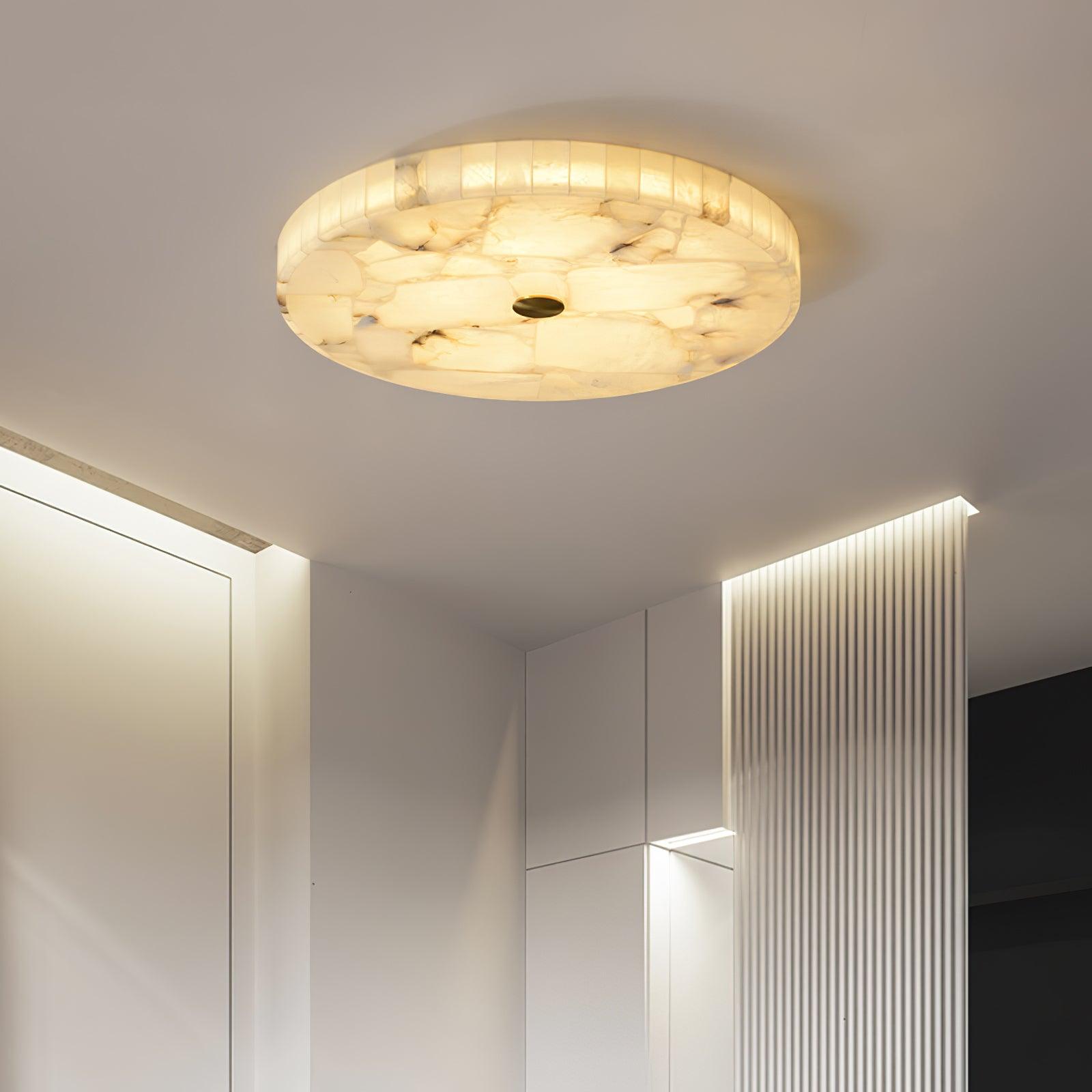 Delya Plafondlamp Alabaster LED Rond