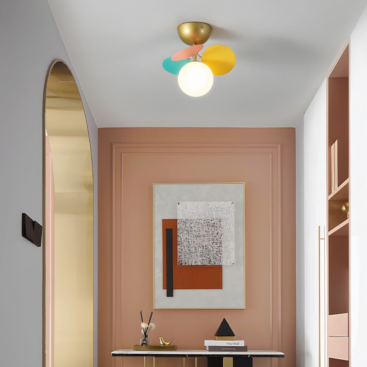 Solara Rond Plafondlamp Macaron in Pastelkleuren