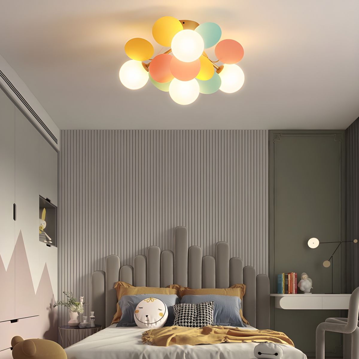 Solara Rond Plafondlamp Macaron in Pastelkleuren