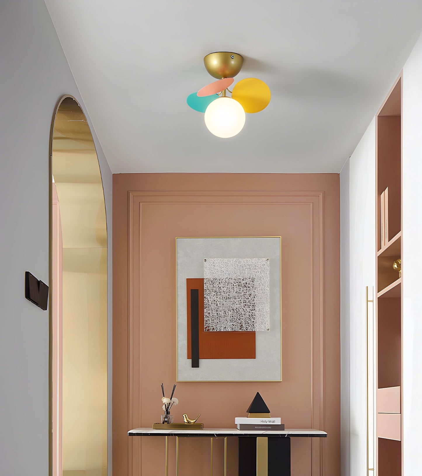 Solara Rond Plafondlamp Macaron in Pastelkleuren