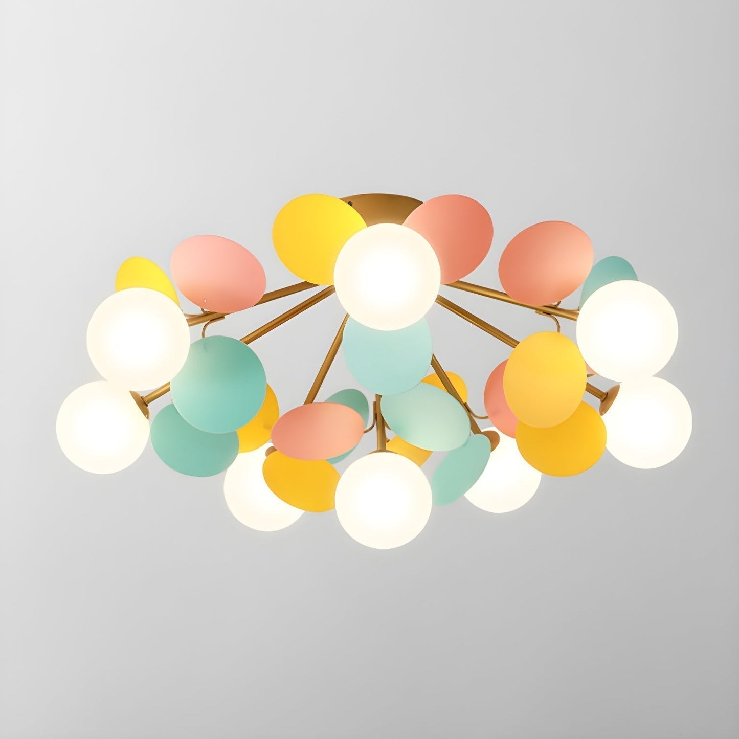 Solara Rond Plafondlamp Macaron in Pastelkleuren