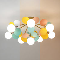 Solara Rond Plafondlamp Macaron in Pastelkleuren