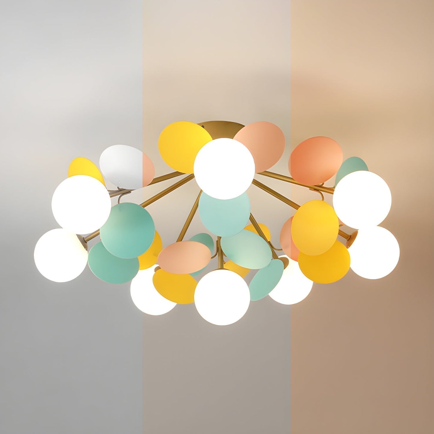 Solara Rond Plafondlamp Macaron in Pastelkleuren