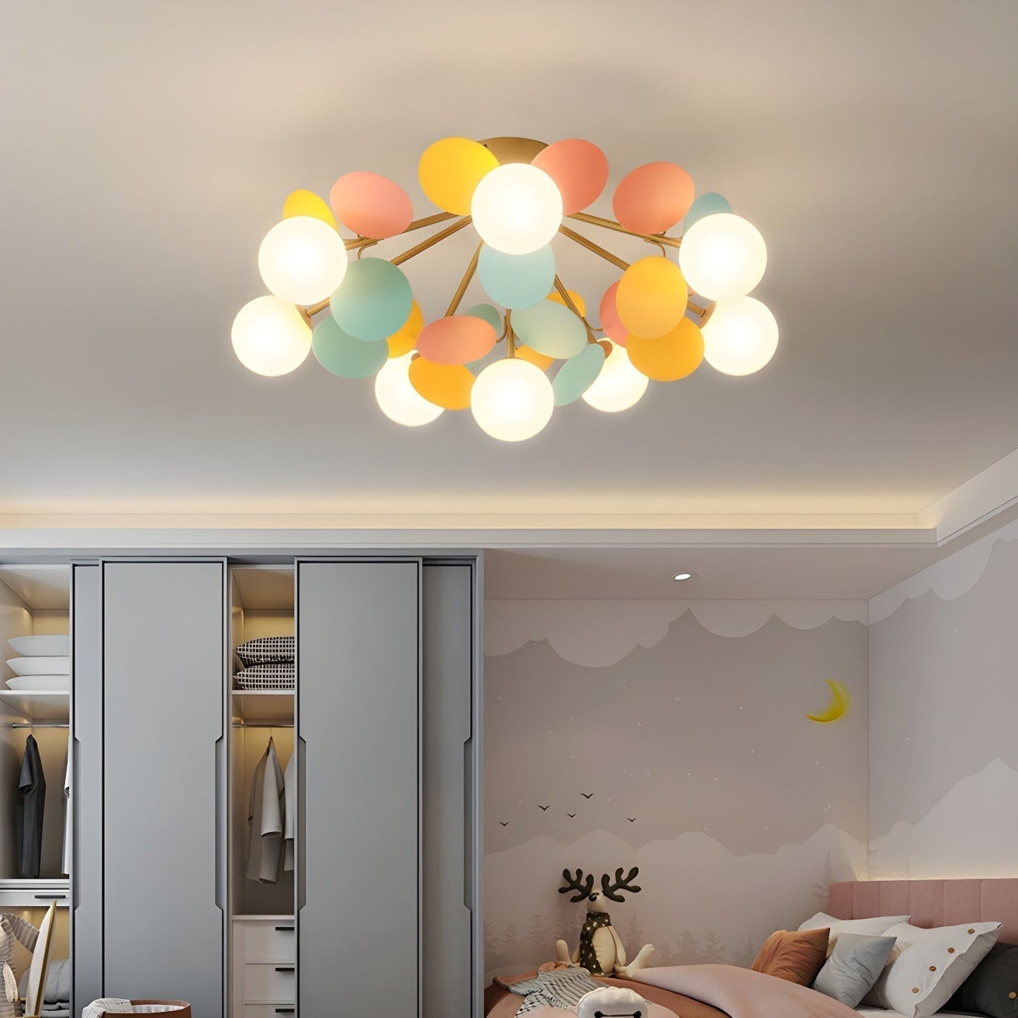 Solara Rond Plafondlamp Macaron in Pastelkleuren