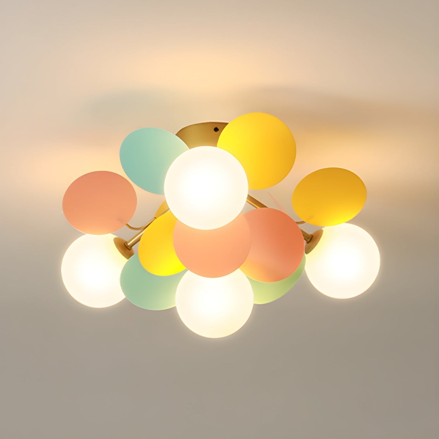 Solara Rond Plafondlamp Macaron in Pastelkleuren