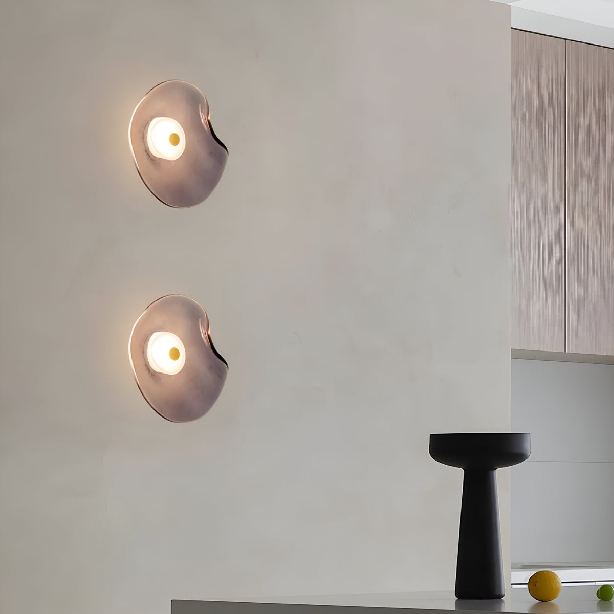 Nordic Gebogen Glas Japandi Stijl Glas LED Wandlamp