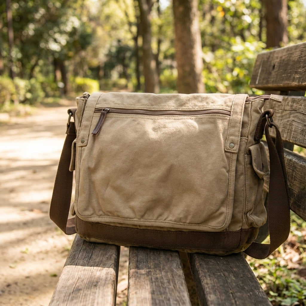 Ruime vintage messenger bag – CarryForge
