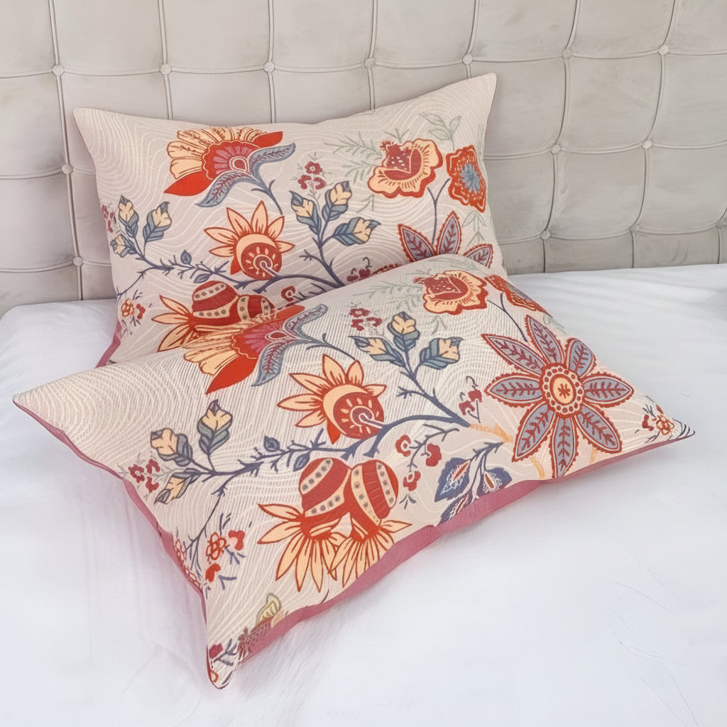 Rustieke Bloemen Boho Kussenslopen | 2-delige Set