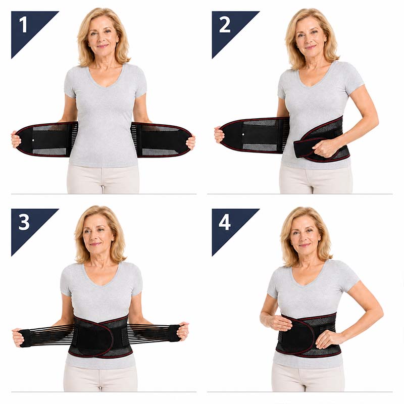 Rugband met ondersteuning voor de onderrug en houding