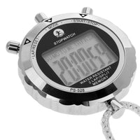 PS528 Metalen Stopwatch Professionele Chronograaf Handheld Digitale LCD Sport Timer met Strap