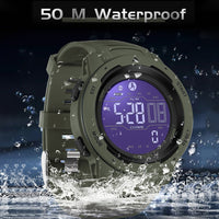 Waterdichte Militaire Stappenteller Digitale Horloge