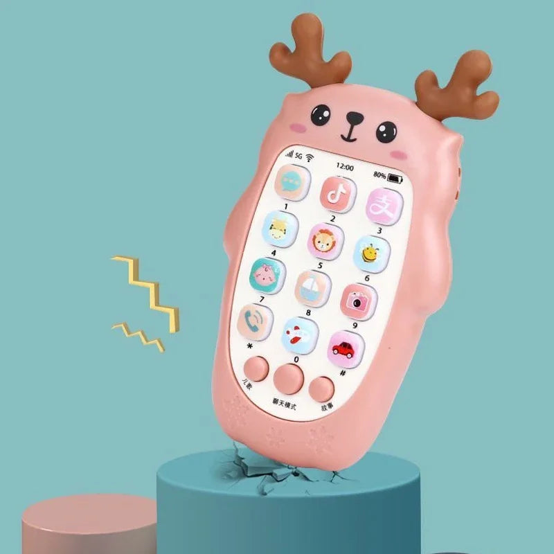 LuxeTots Bilingual Babytelefoon Speelgoed | Betrokken elektronische bijtring met muziek en stem voor vroege ontwikkeling en sensorisch leren