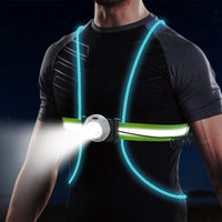 ReflectGlow LED Veiligheidsvest – Verstelbaar Verlicht Vest voor Hardlopen & Buitenactiviteiten
