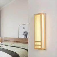 Japandi Houten Wandlamp LED Minimalistische Decoratieve Wandlamp