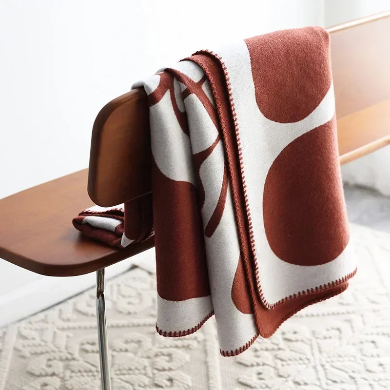 NordLuxe | Jacquard Woondeken | Imitatie Kasjmier | Zacht & Warm | Sofa-deken & Beddeken in Noordse Stijl
